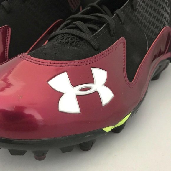 Men\'s Under Armour Spine Football Cleats Red/Black main image 4